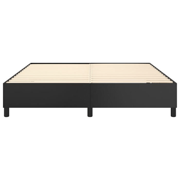 Sengebund med ben, ramme til seng 160x200 cm, syntetisk sort TDL0207010 Svart