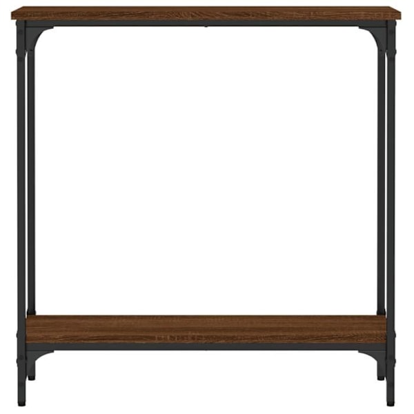 Konsolbord praktisk til en organiseret entre 75 x 22,5 x 75 cm brunt ingeniørtræ og metal DEC031876 kastanj