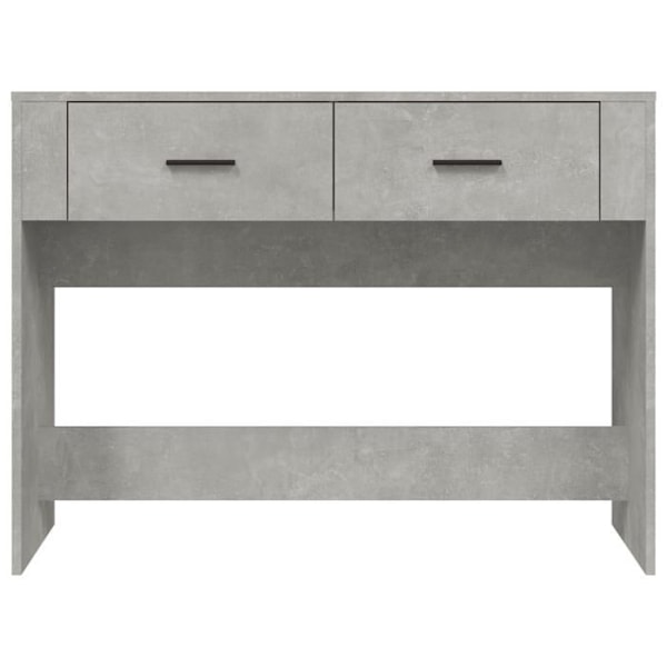 Tablekonsol med to opbevaringsskuffer 100 x 39 x 75 cm i grå ingeniørtræ DEC031223 kastanj