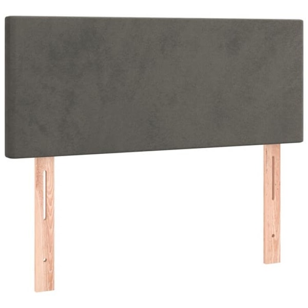 Hovedgærde til seng soveværelse møbel 80 x 5 x 78/88 cm grå fløjl TDL0203174 Grå
