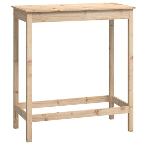 Multifunktionel sidebord høj 100 x 50 x 110 cm ubehandlet fyrretræ DEC036302 kastanj