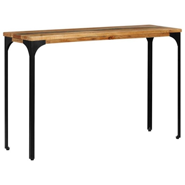 Modern hall console table, sidetable 120 x 35 x 76 cm, återvunnen trä och stål DEC031547 kastanj