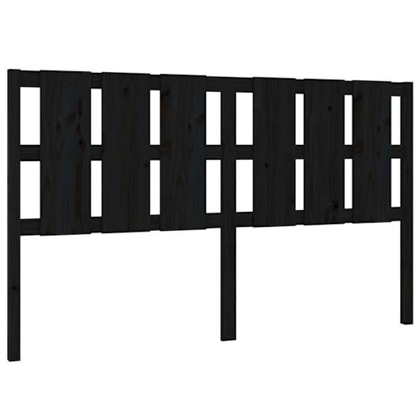 Sänggavl - Furu - Svart - 165,5 x 4 x 100 cm - Modern design - Rustik charm Svart