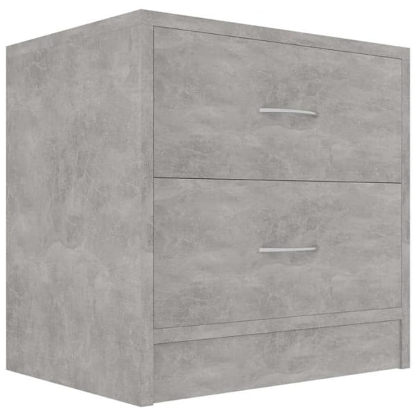 Sæt med 2 natborde med to skuffer 40 x 30 x 40 cm ingeniørtræ grå DEC035349 kastanj