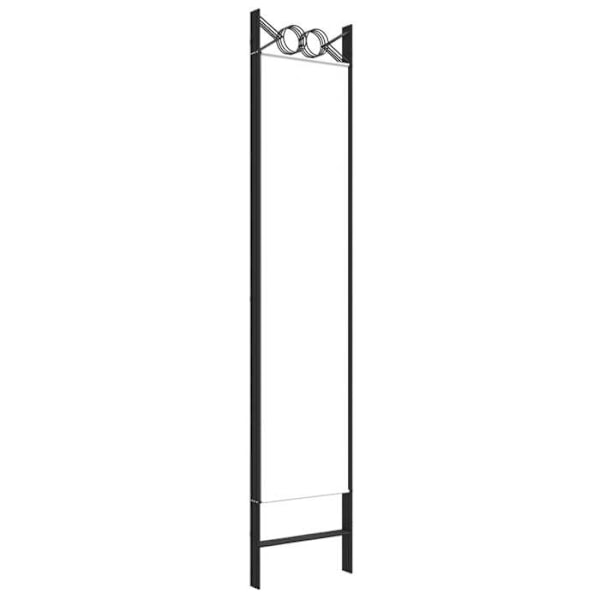 Paravent rumdeler 4 paneler 160 x 200 cm hvidt stof og jern DEC030837 Vit