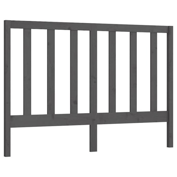 Hovedgavl til seng til soveværelse møbel 166 x 4 x 100 cm grå fyrretræ TDL0203384 Grå