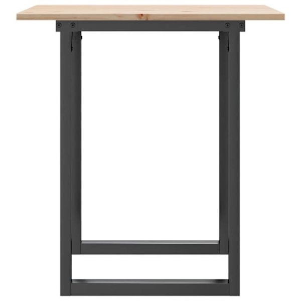 Industriel design spisestue bord 70 x 70 x 75 cm massiv fyrretræ og stål DEC036792 kastanj