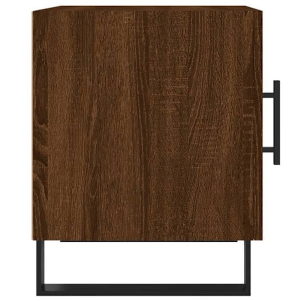 Sæt af 2 natborde med skab med dør 40 x 40 x 50cm ingeniørtræ brun og metal DEC035849 kastanj