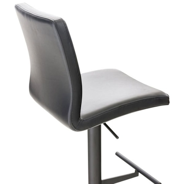 Barstool x1 korkeudensäätö ja 360° kääntyvä, pyöreä musta metallialusta, musta PVC-istuin 10_0004566 Metall