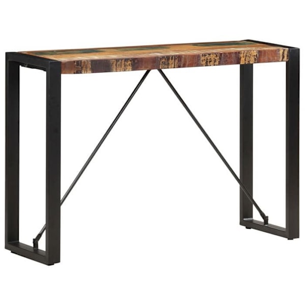 Sidebord entré møbel til stuen 110 x 35 x 76 cm genvundet træ og stål DEC031522 kastanj