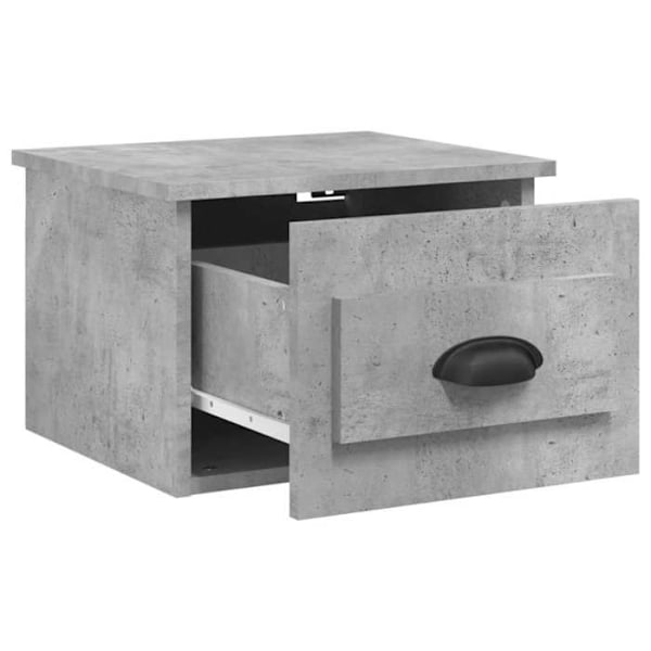 Sæt med 2 væghængte natborde med skuffe 41,5 x 36 x 28 cm grå ingeniatræ DEC036083 kastanj