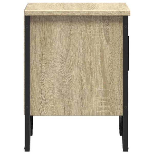 Yöpyöriä setti, joissa on ovi ja lokero, 40 x 30 x 40 cm, insinööripuuta, tammenvärinen ja metalli, DEC035225 kastanj
