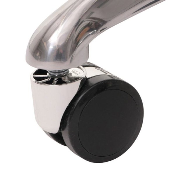 Drejebar kontorstol med ergonomisk lændestøtte, foldbar fodstøtte og justerbare armlæn, sort mesh 04_00062 Svart