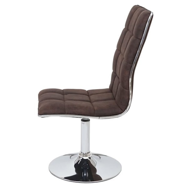 Set med 2 matstolar med justerbar höjd elegant design mörkbrun tyg 04_0000342 Flerfärgad