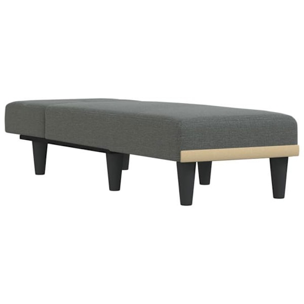 Meridienne chaise longue för inomhus tre positioner omvandlingsbara i mörkgrått tyg DEC026179 Grå