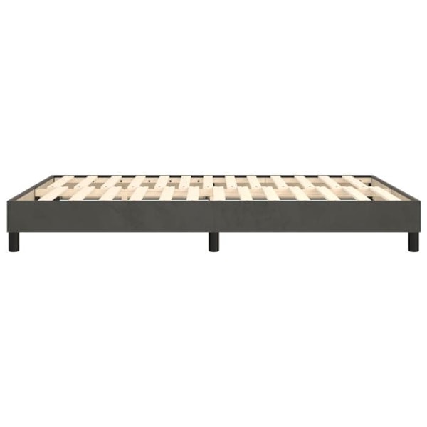 Sommier - TDL - 140x200 cm - Tumma harmaa sametti - 2 paikkaa - Jalakset mukana Mörkgrå