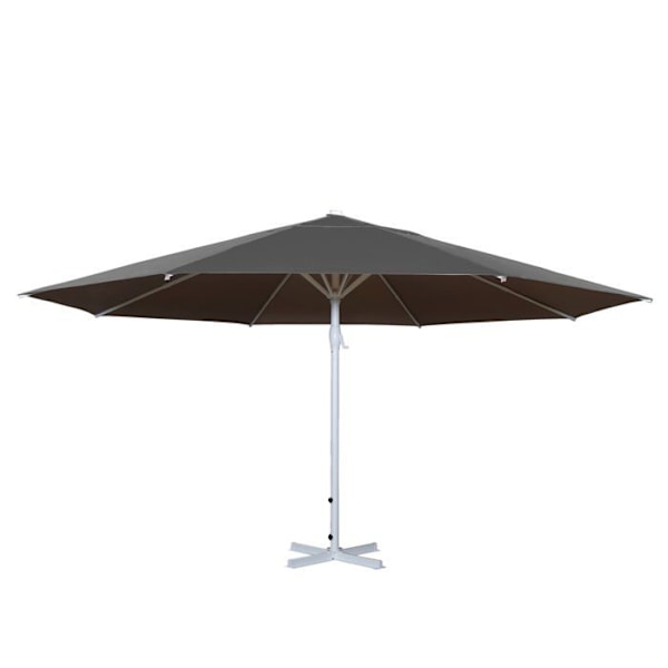 Parasoll för utomhusbruk Ø 5m Polyester Alu Stolpe Vit 28kg anthracite utan fot 04_0003854 Vit