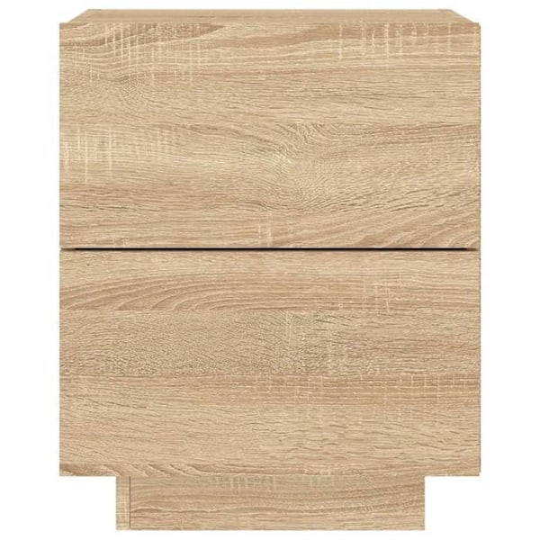 Set av 2 sängbord med lådor i ingenjörsträ, färg ek DEC032851 kastanj