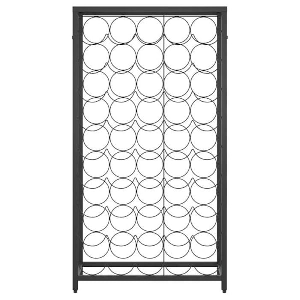 Casier til opbevaring af 45 flasker vin 54 x 18 x 100cm smedejern sort DEC024279 Svart