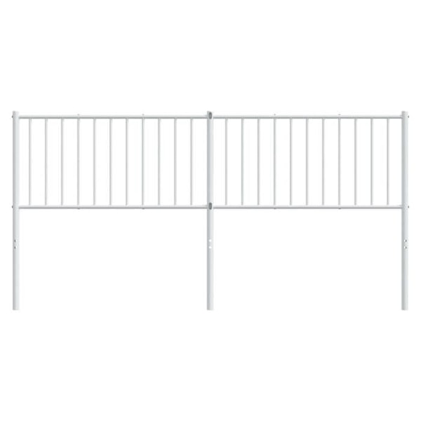 Hovedgærde til seng soveværelse møbel 180 cm metal hvid TDL0202469