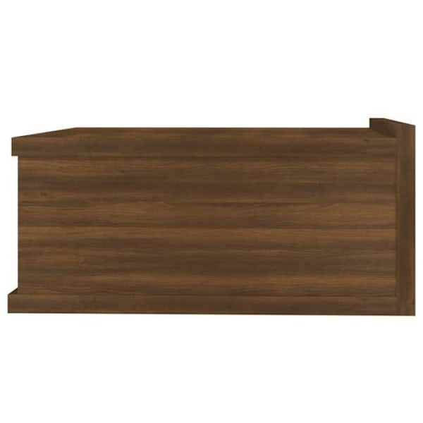 Væghængt natbord med skuffe 40 x 30 x 15 cm brunt ingeniørs træ DEC033922 kastanj
