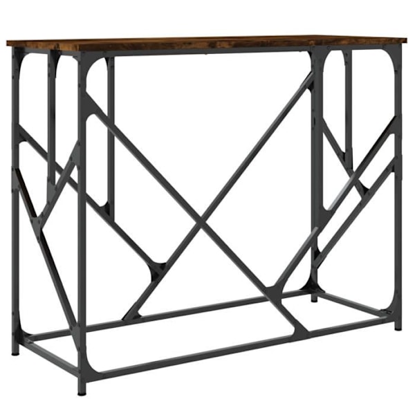 Praktisk konsolbord til en organiseret entré 100 x 40 x 80 cm brunt ingeniørtræ og metal DEC031775 kastanj