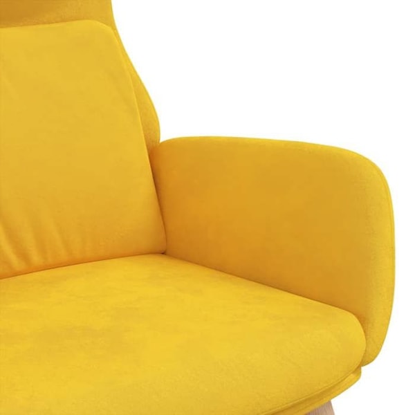Lounge stol sofa design moderne design moderne sennep gul velour gul DEC026711 Gul