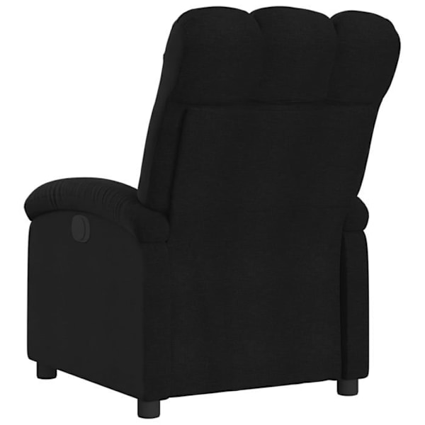 Fauteuil relax TV med komfortabel polstring og manuel funktion til at læne sig tilbage i sort stof DEC028118 Svart