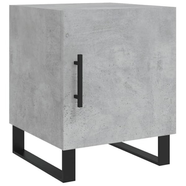 Set med 2 sängbord med fack med dörr 40 x 40 x 50 cm grått ingenjörsträ DEC035395 kastanj