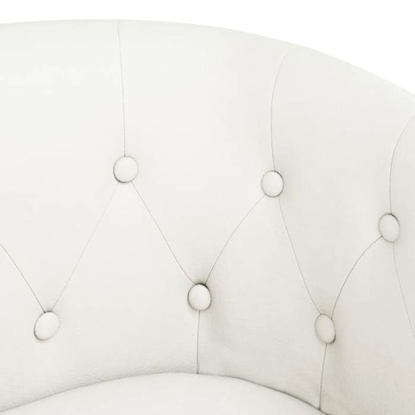 Loungefåtölj med dekorativa knappar, bekväm sits, modern design i vit PVC DEC026439 Vit