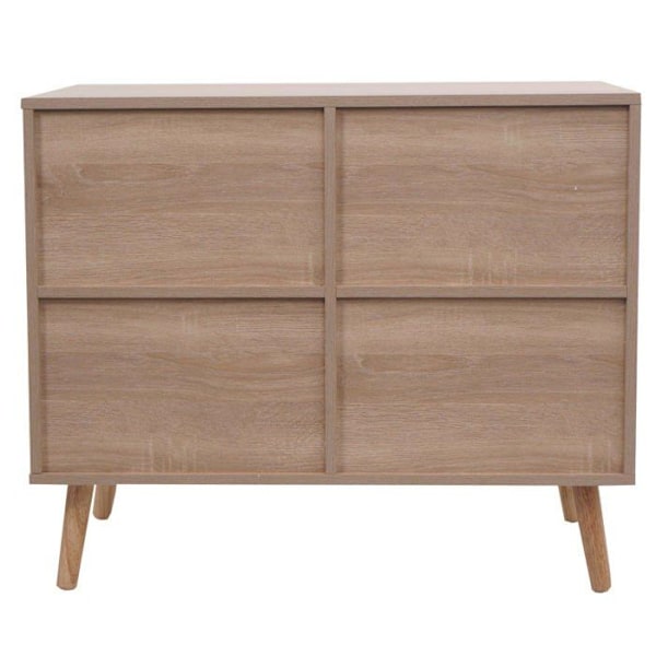 Kommode skab buffet opbevaringsrum i kubu og melamintræ 67x80x38 cm eglook 04_0006517 kastanj