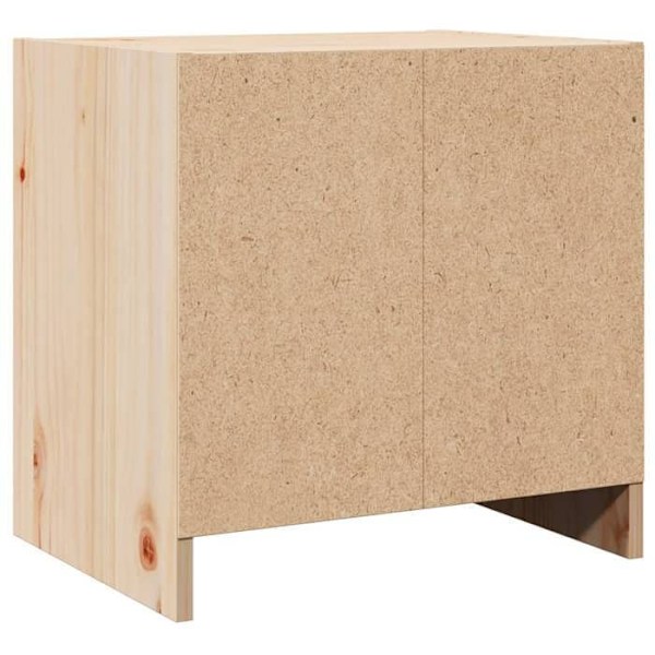 Natskab med rum med dør 40 x 30,5 x 40 cm ubehandlet fyrretræ DEC032917 kastanj