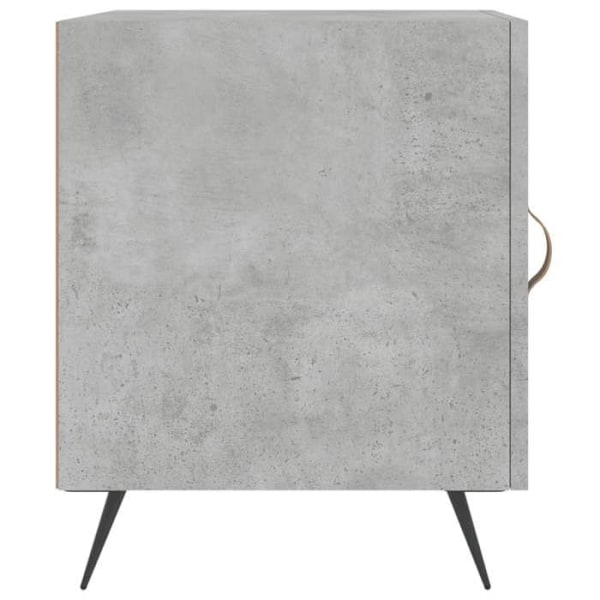 Sæt med 2 natborde med rum og dør 40 x 40 x 50 cm grå ingeniørtræ DEC035391 kastanj