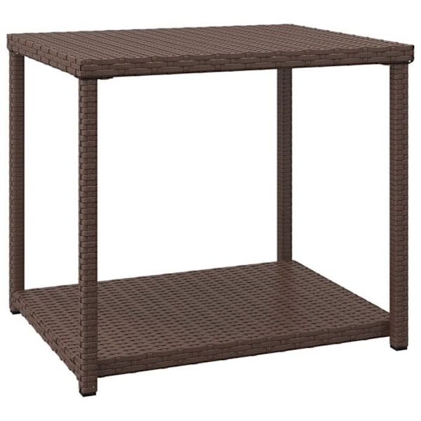 Sisustustabletti sisä- tai ulkokäyttöön 55 x 45 x 49 cm ruskea pyöreä muovipintainen DEC032469 kastanj