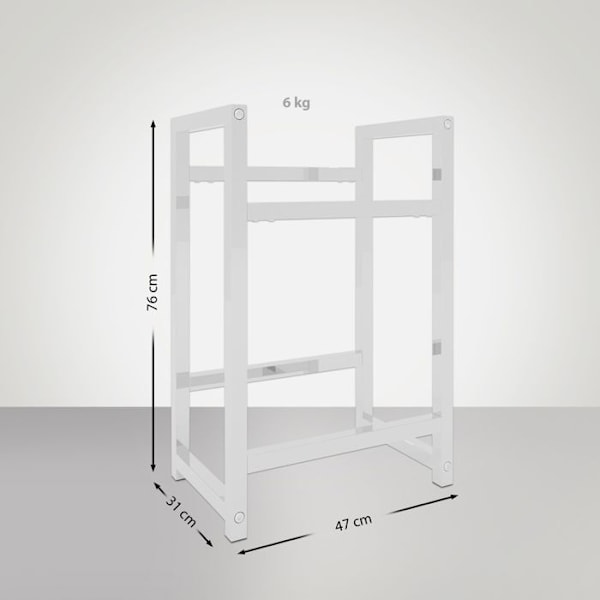 etager til 2 kasser til drikkevarer opbevaringsstøtte til flasker 47x76 cm i krommetal 10_0003071 kastanj