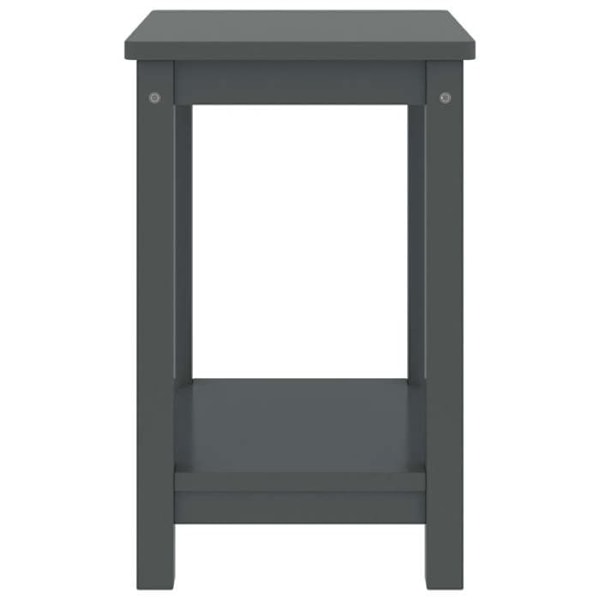 Sängbord med enkel design hylla 35 x 30 x 47 cm grått furu DEC034070 kastanj