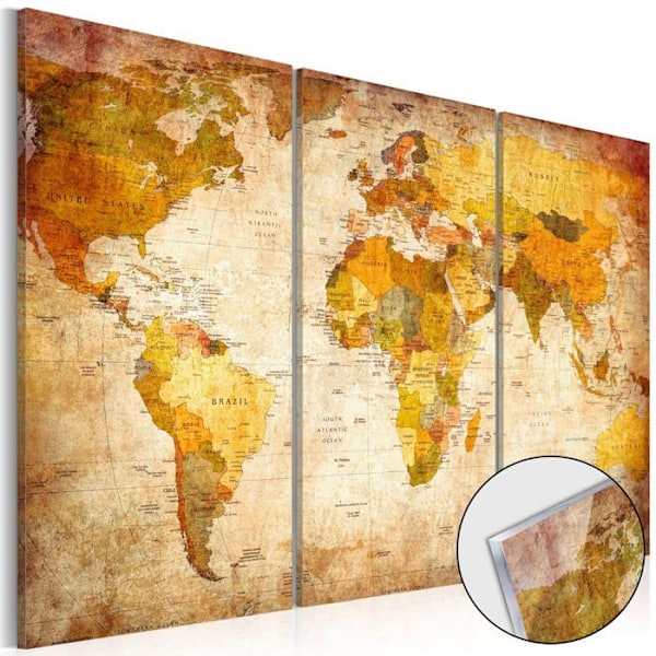Acrylic glass table wall decoration antique travel pattern 90 by 60