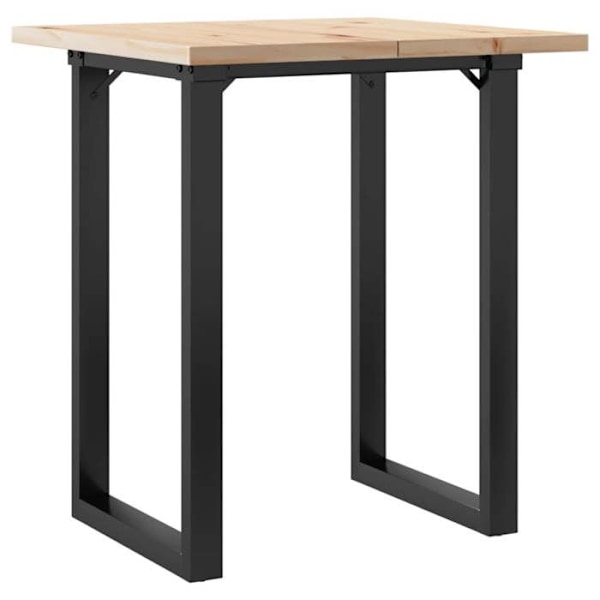 Teollinen design ruokapöytä 70 x 70 x 75,5 cm massiivipuuta ja terästä DEC036793 kastanj