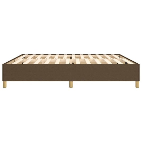 Sängram - Noname - 200x200 cm - Mörkbrunt tyg - 2 platser - Kontinentalsäng Mörkbrun