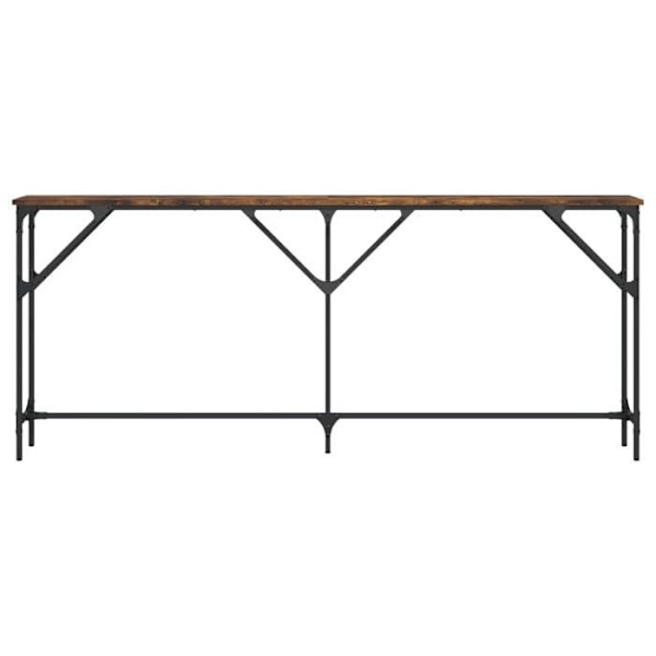 Konsolbord praktiskt för en organiserad entré 180 x 23 x 75 cm brun ingenjörsträ och metall DEC031793 kastanj