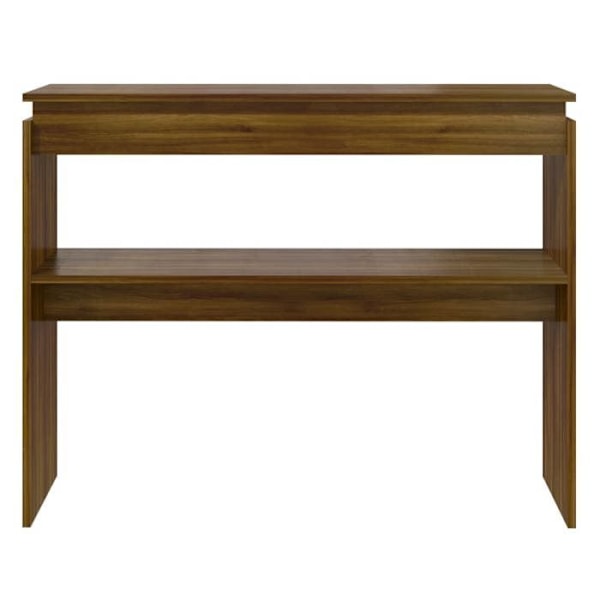 Praktisk konsolbord med hylder til en organiseret entre 102 x 30 x 80 cm brun ingeniørtræ DEC031853 kastanj