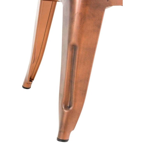 Lavt taburet i industriel design med fast højde 46 cm i metal kobber 10_0005494 Koppar
