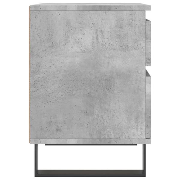 Nattesbord med skuffe og skab med dør 40 x 35 x 50 cm grå ingeniørtræ DEC034002 kastanj