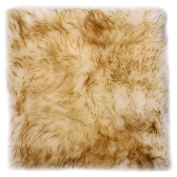 Sæt med 2 brune fårestofstolepuder 40 x 40