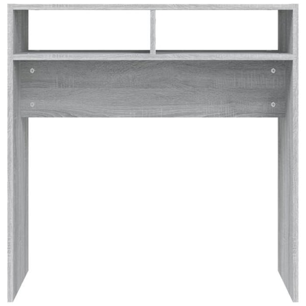 Praktisk konsolbord med opbevaringsrum 78 x 30 x 80 cm i grå ingeniørtræ DEC032249 kastanj