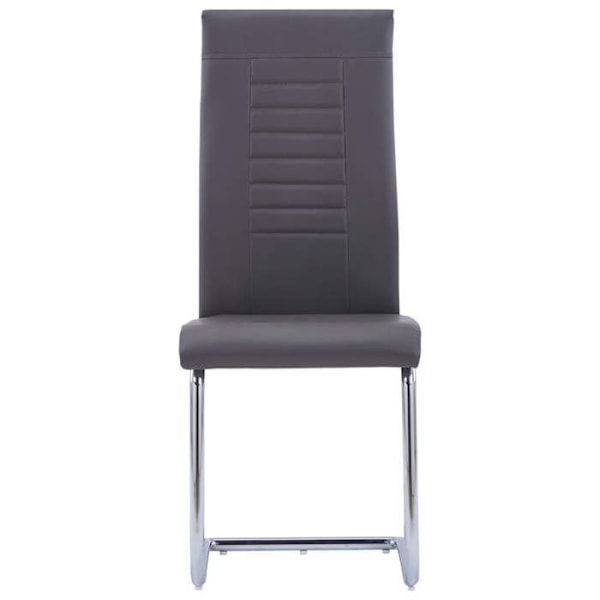 Ruokasalin tuolit - Nykydesign - 4 kappaletta - Harmaa synteettinen - Ergonomiset - Metalli-runko Grå