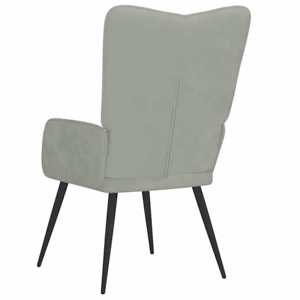 Pallotssoffa med enkel design i ljusgrå sammet DEC026674 Grå