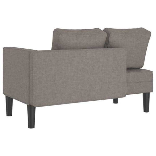 Meridienne chaise longue sofa til indendørs med taupe puder taupe stof DEC026102 Mol