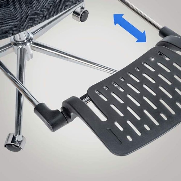 Ergonomisk kontorsstol med ländryggsstöd och nackstöd, svart nätmaterial 10_0002503 Svart
