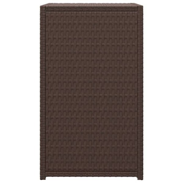 C-formet sidebord til indendørs eller udendørs brug 40 x 35 x 60 cm rattan og stål DEC032571 kastanj